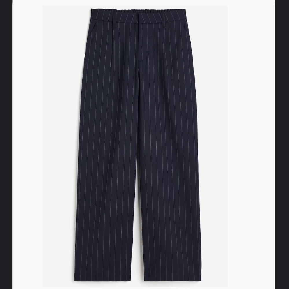 H&M |  Dark Navy Pinstripe Dress Pant  |  Size L